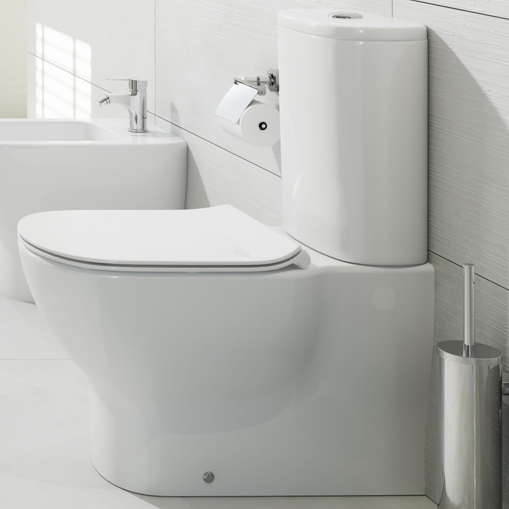 Lifestyle image of Ideal Standard Tesi Back-to-Wall Close-Coupled Toilet
